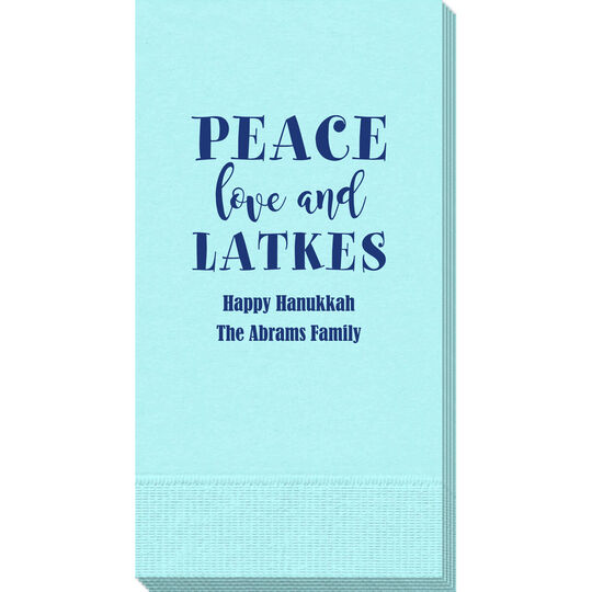 Peace Love And Latkes Guest Towels